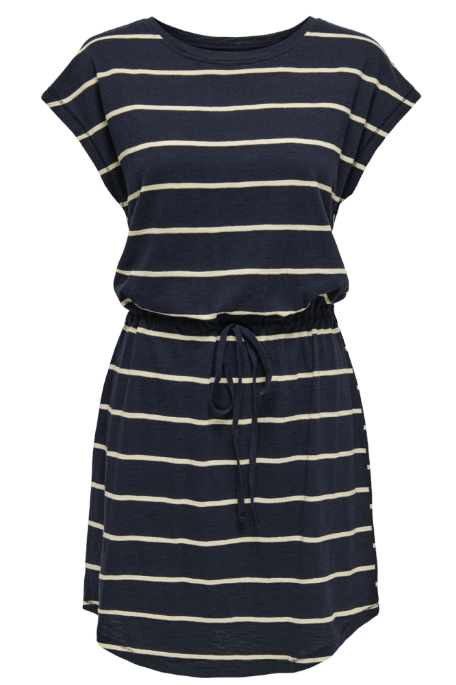 ONLSUMMER S/S O-NECK DRESS JRS 15348019 NAVY BLAZER/PUMICE STONE